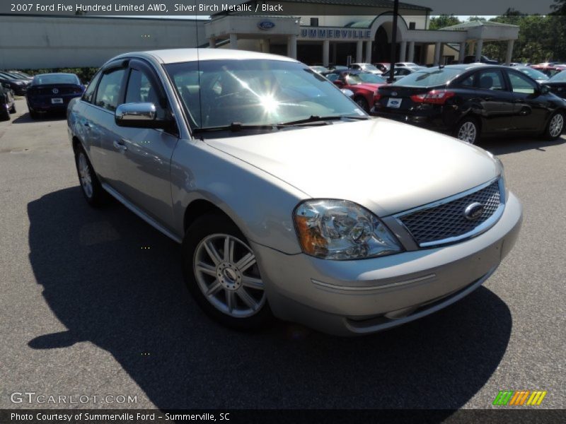 Silver Birch Metallic / Black 2007 Ford Five Hundred Limited AWD