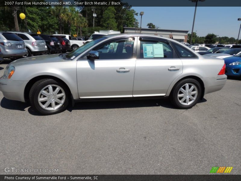 Silver Birch Metallic / Black 2007 Ford Five Hundred Limited AWD