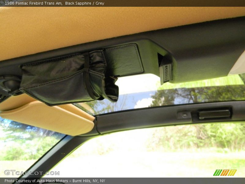 Black Sapphire / Grey 1986 Pontiac Firebird Trans Am