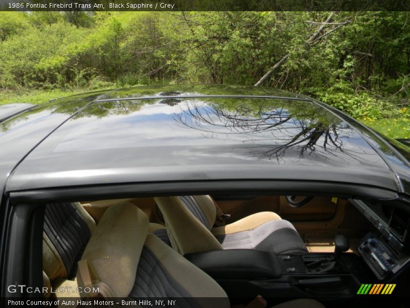 Black Sapphire / Grey 1986 Pontiac Firebird Trans Am