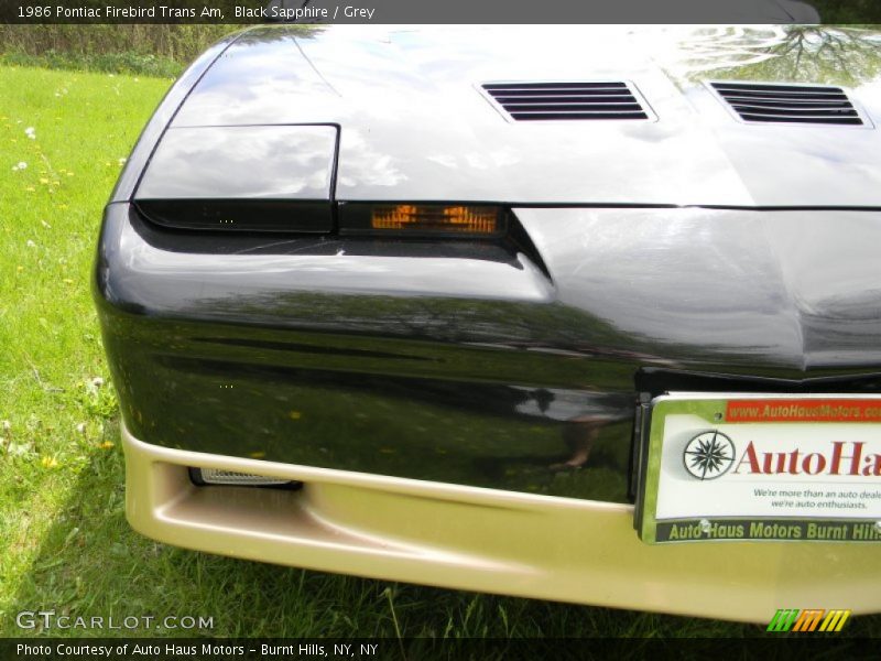 Black Sapphire / Grey 1986 Pontiac Firebird Trans Am