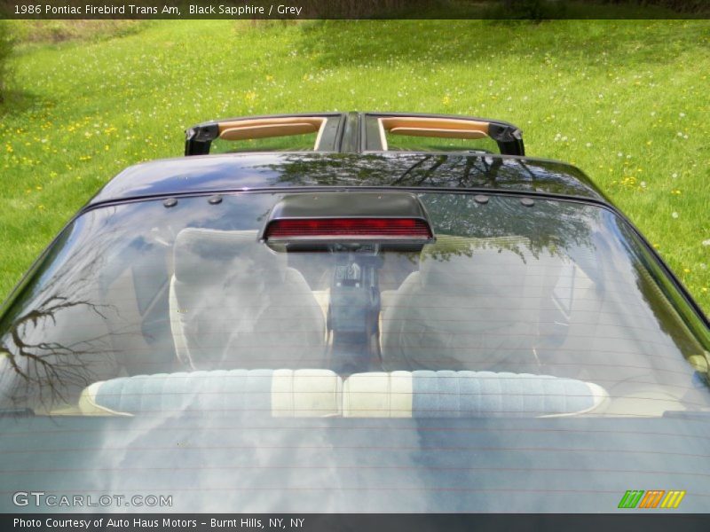 Black Sapphire / Grey 1986 Pontiac Firebird Trans Am