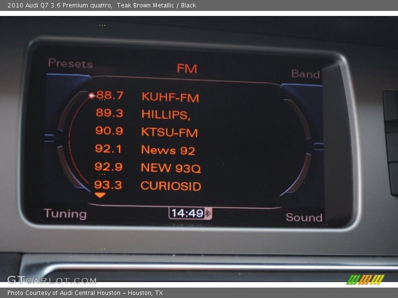 Teak Brown Metallic / Black 2010 Audi Q7 3.6 Premium quattro