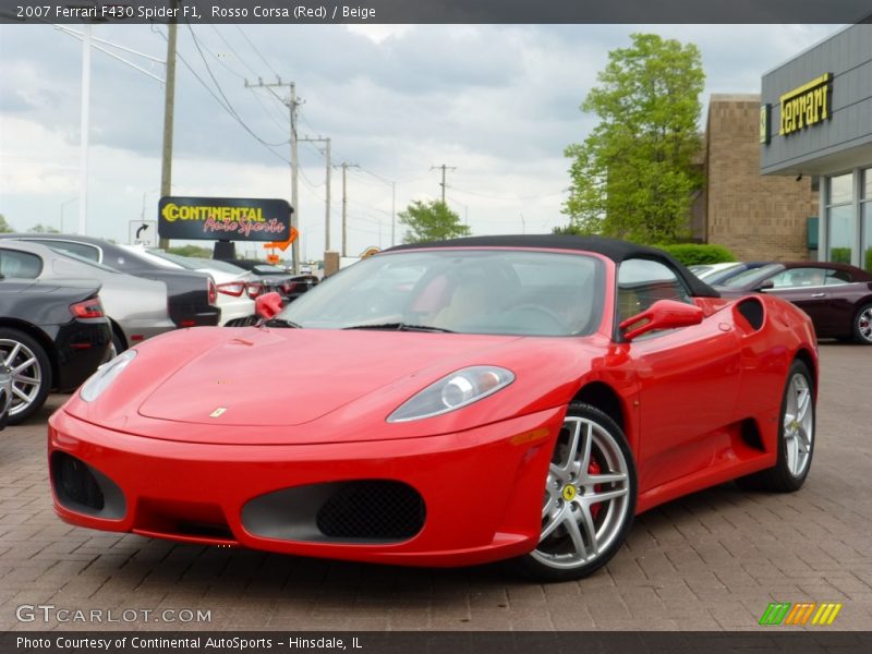 Rosso Corsa (Red) / Beige 2007 Ferrari F430 Spider F1