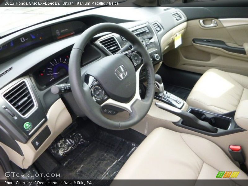  2013 Civic EX-L Sedan Beige Interior