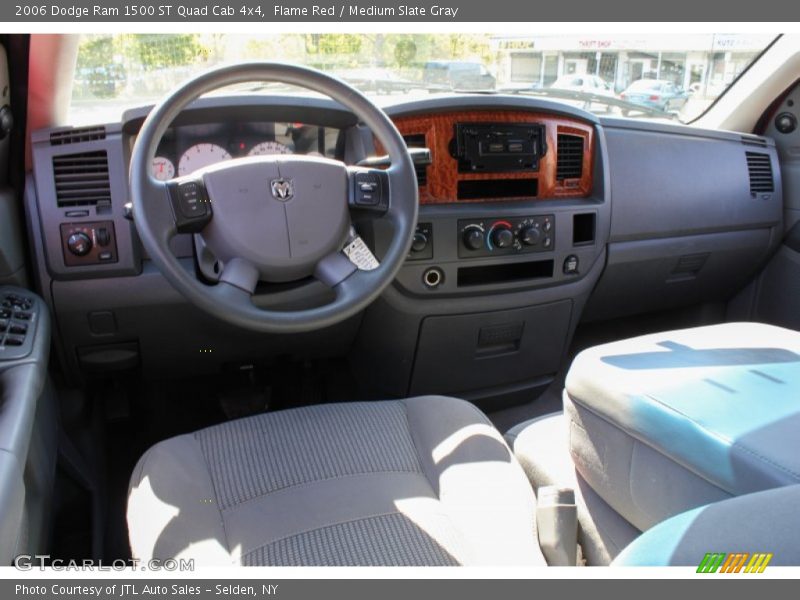 Flame Red / Medium Slate Gray 2006 Dodge Ram 1500 ST Quad Cab 4x4