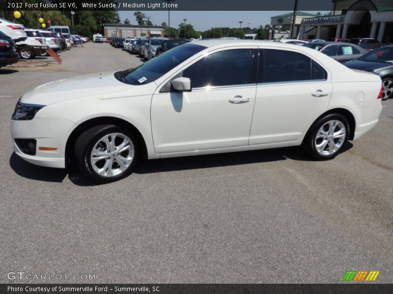 White Suede / Medium Light Stone 2012 Ford Fusion SE V6