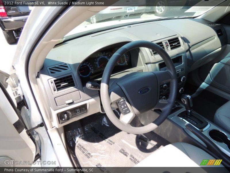 White Suede / Medium Light Stone 2012 Ford Fusion SE V6