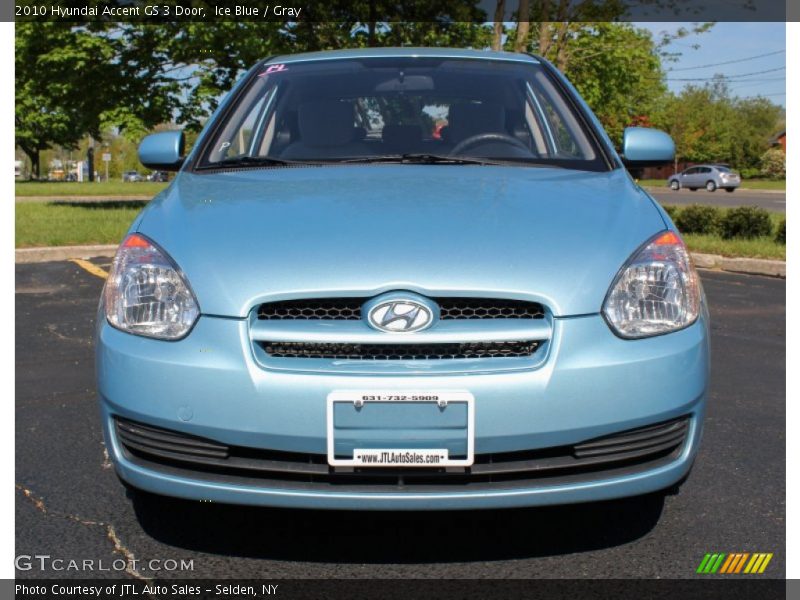 Ice Blue / Gray 2010 Hyundai Accent GS 3 Door