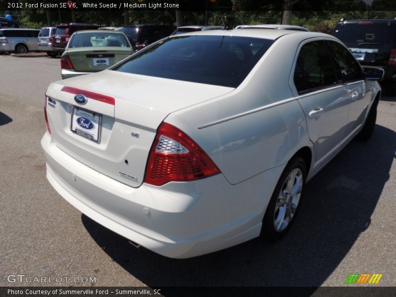 White Suede / Medium Light Stone 2012 Ford Fusion SE V6