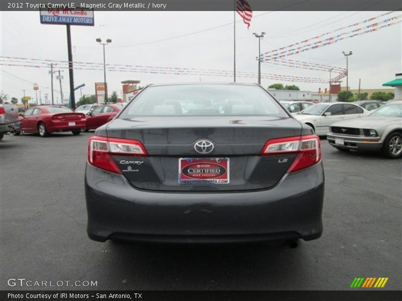 Magnetic Gray Metallic / Ivory 2012 Toyota Camry LE