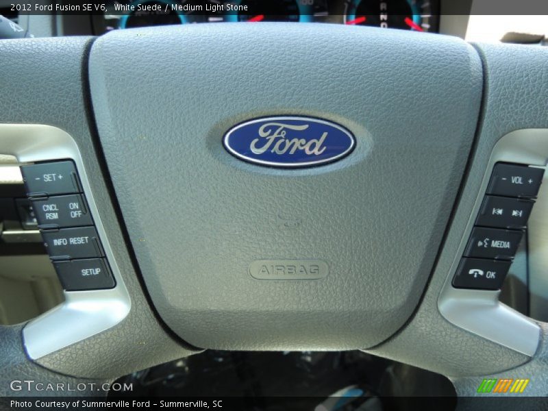 White Suede / Medium Light Stone 2012 Ford Fusion SE V6