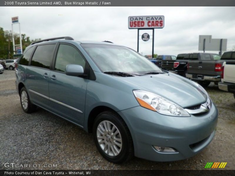 Blue Mirage Metallic / Fawn 2008 Toyota Sienna Limited AWD