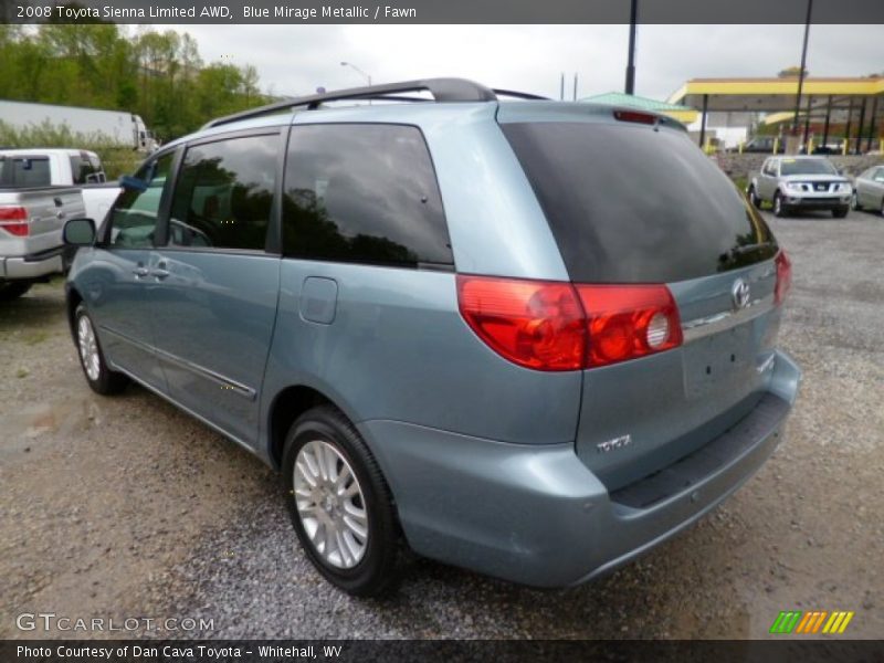 Blue Mirage Metallic / Fawn 2008 Toyota Sienna Limited AWD