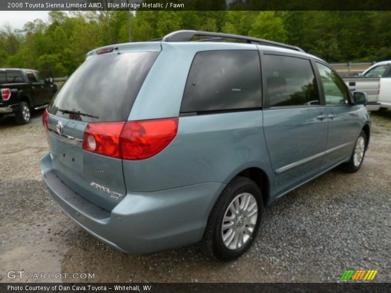 Blue Mirage Metallic / Fawn 2008 Toyota Sienna Limited AWD