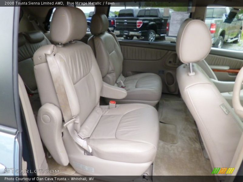 Rear Seat of 2008 Sienna Limited AWD
