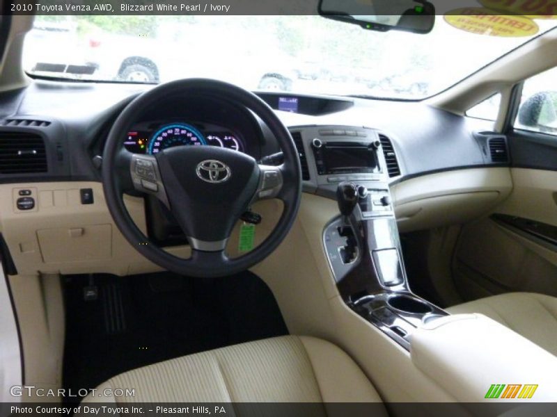 Blizzard White Pearl / Ivory 2010 Toyota Venza AWD