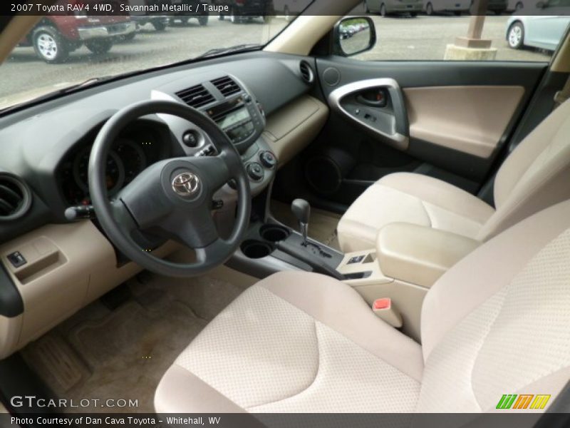 Taupe Interior - 2007 RAV4 4WD 