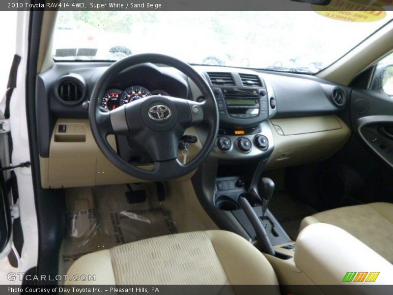 Super White / Sand Beige 2010 Toyota RAV4 I4 4WD