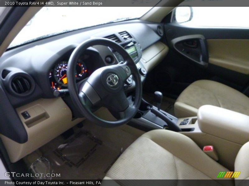 Super White / Sand Beige 2010 Toyota RAV4 I4 4WD