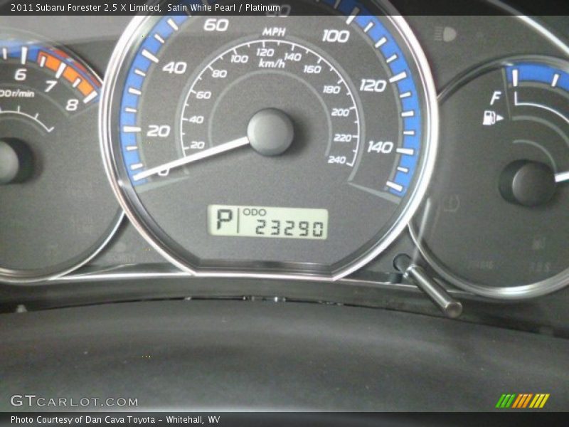Satin White Pearl / Platinum 2011 Subaru Forester 2.5 X Limited