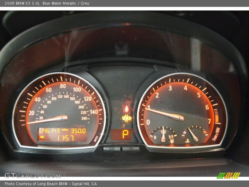 Blue Water Metallic / Grey 2006 BMW X3 3.0i