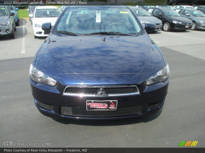 Cosmic Blue Metallic / Black 2013 Mitsubishi Lancer ES