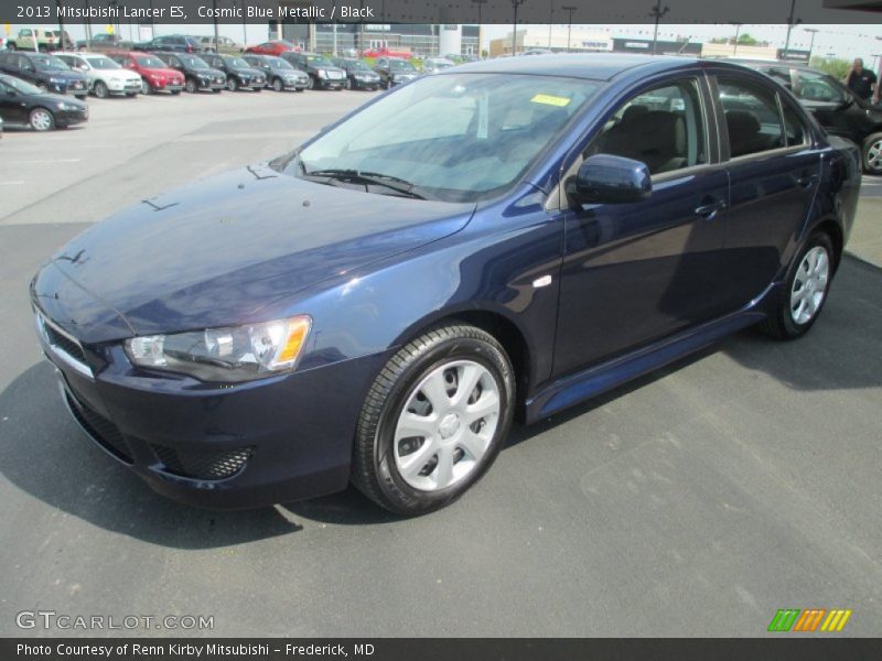 Cosmic Blue Metallic / Black 2013 Mitsubishi Lancer ES