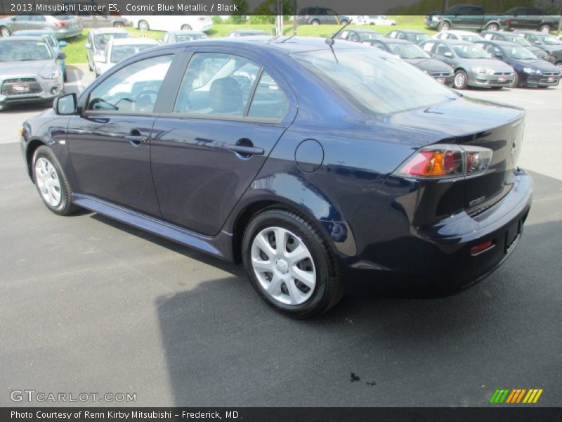 Cosmic Blue Metallic / Black 2013 Mitsubishi Lancer ES