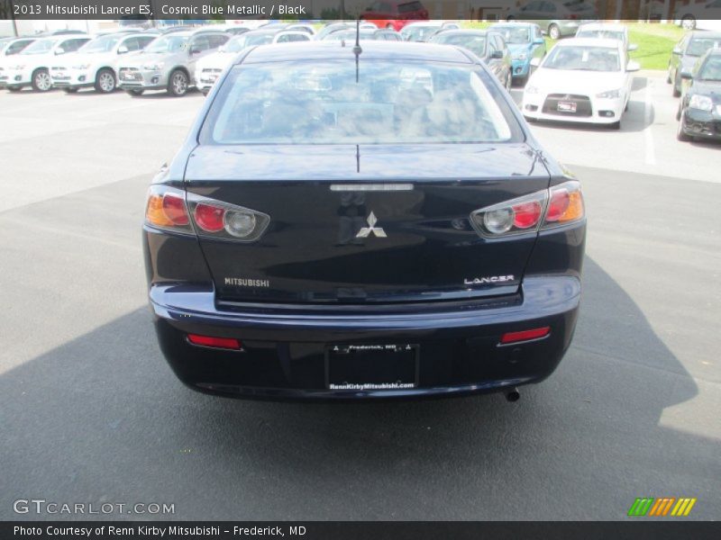 Cosmic Blue Metallic / Black 2013 Mitsubishi Lancer ES