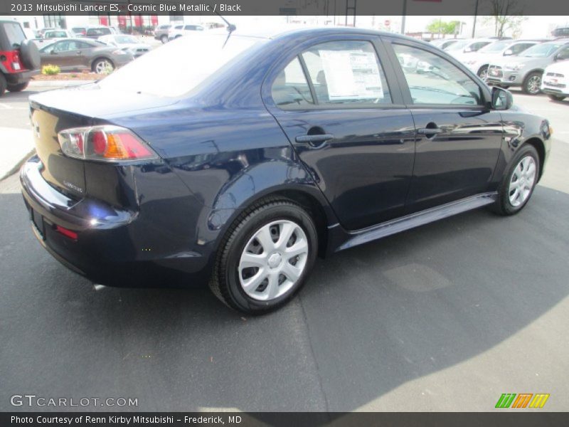 Cosmic Blue Metallic / Black 2013 Mitsubishi Lancer ES