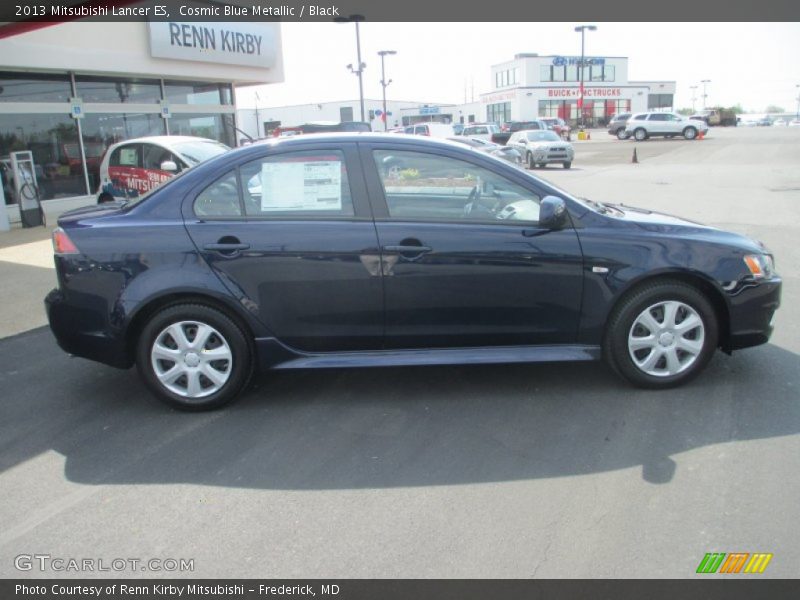 Cosmic Blue Metallic / Black 2013 Mitsubishi Lancer ES