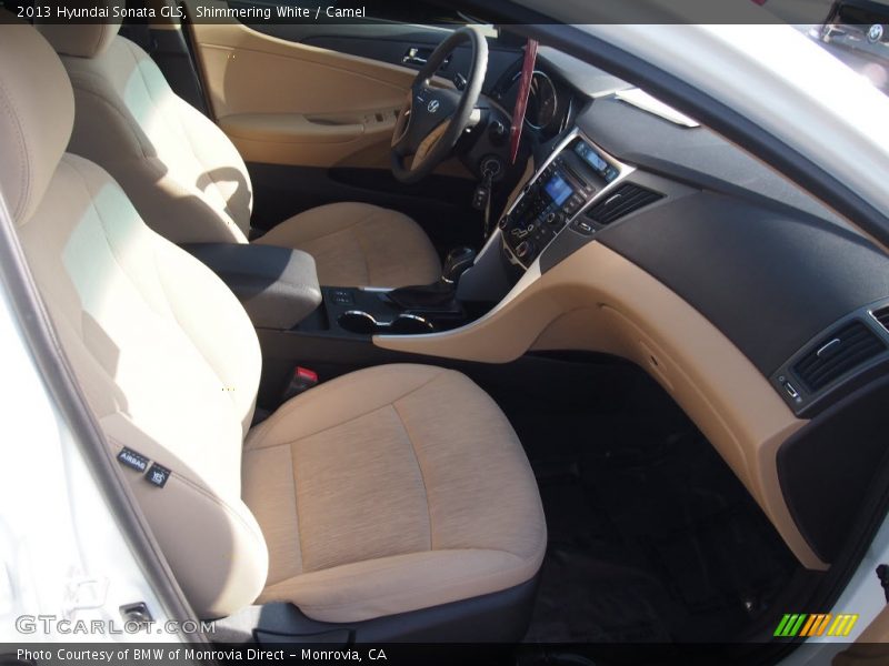 Shimmering White / Camel 2013 Hyundai Sonata GLS