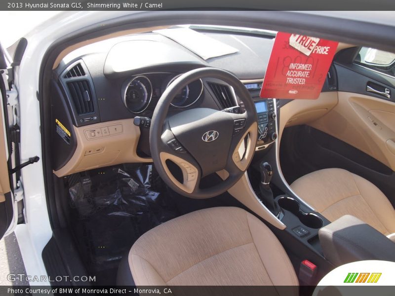 Shimmering White / Camel 2013 Hyundai Sonata GLS