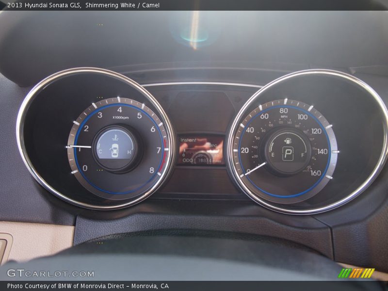Shimmering White / Camel 2013 Hyundai Sonata GLS
