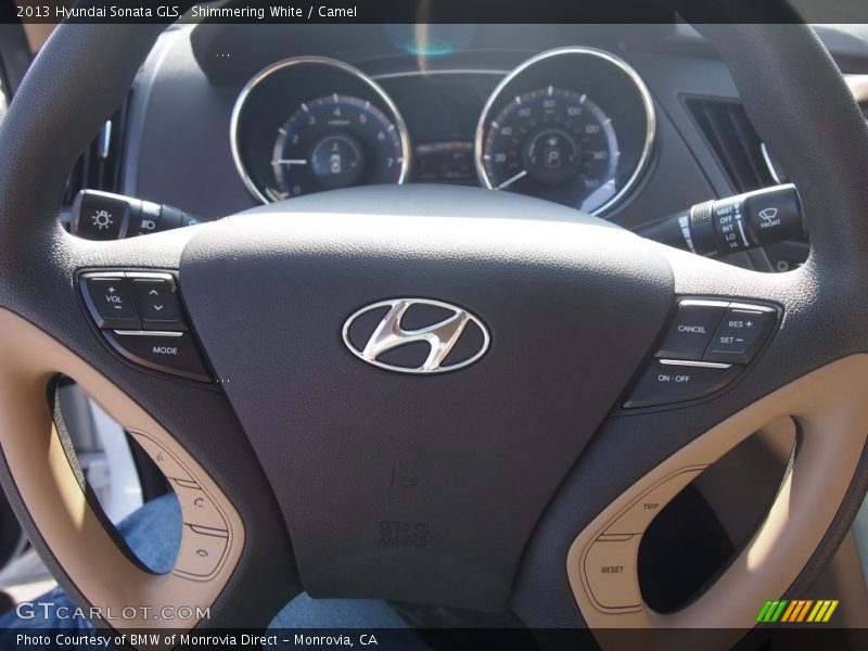 Shimmering White / Camel 2013 Hyundai Sonata GLS