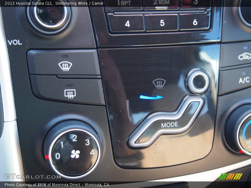 Shimmering White / Camel 2013 Hyundai Sonata GLS