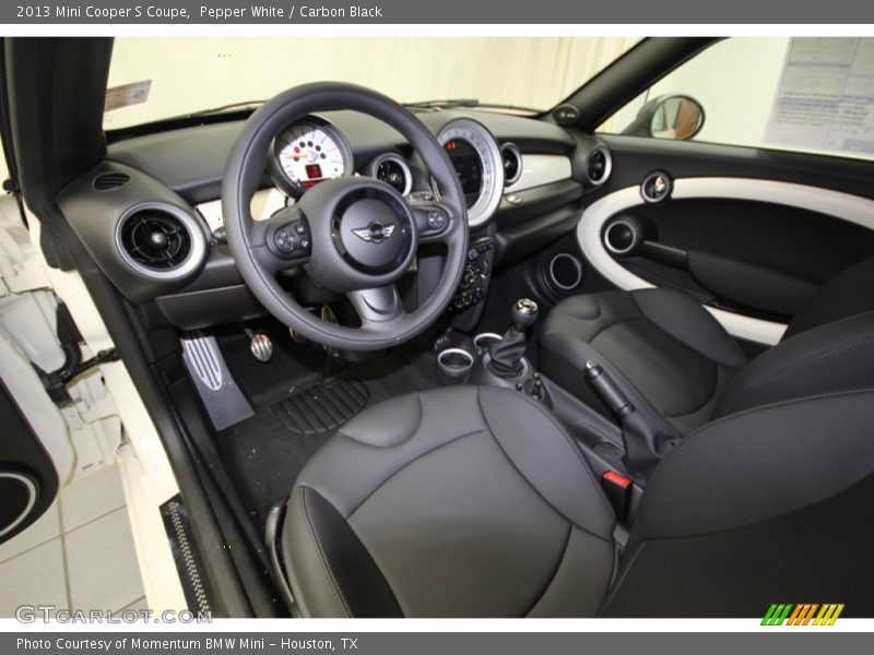 Pepper White / Carbon Black 2013 Mini Cooper S Coupe