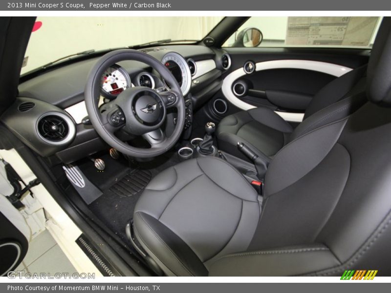 Pepper White / Carbon Black 2013 Mini Cooper S Coupe