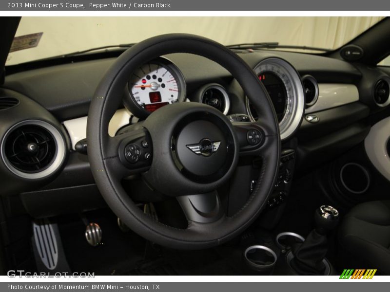 Pepper White / Carbon Black 2013 Mini Cooper S Coupe