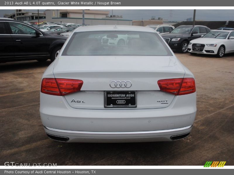 Glacier White Metallic / Nougat Brown 2013 Audi A8 L 4.0T quattro