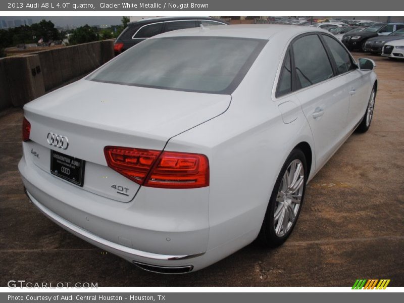 Glacier White Metallic / Nougat Brown 2013 Audi A8 L 4.0T quattro