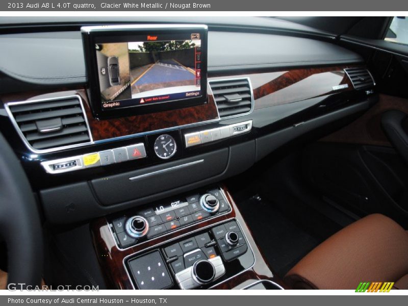 Glacier White Metallic / Nougat Brown 2013 Audi A8 L 4.0T quattro