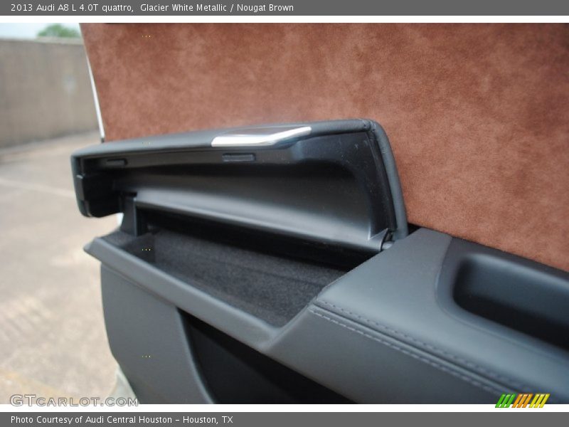 Glacier White Metallic / Nougat Brown 2013 Audi A8 L 4.0T quattro