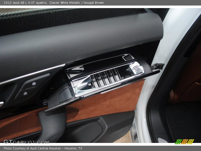 Glacier White Metallic / Nougat Brown 2013 Audi A8 L 4.0T quattro