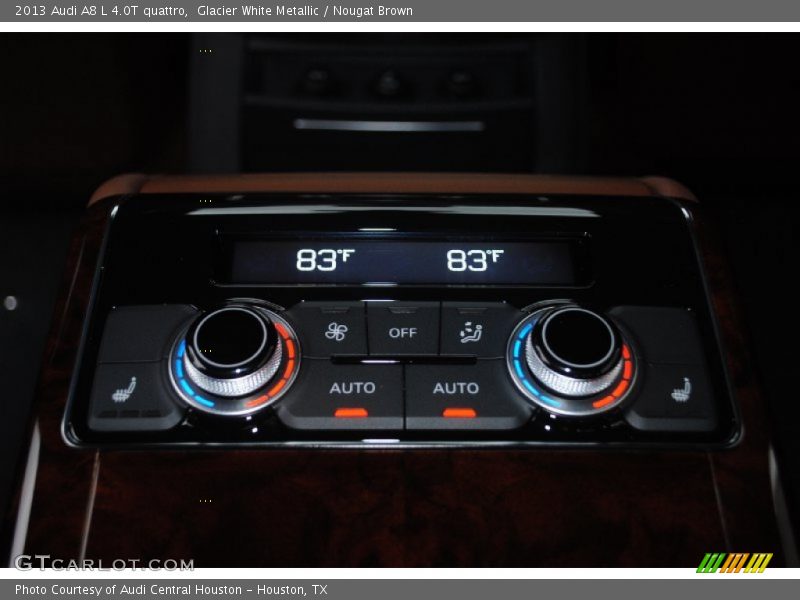 Glacier White Metallic / Nougat Brown 2013 Audi A8 L 4.0T quattro