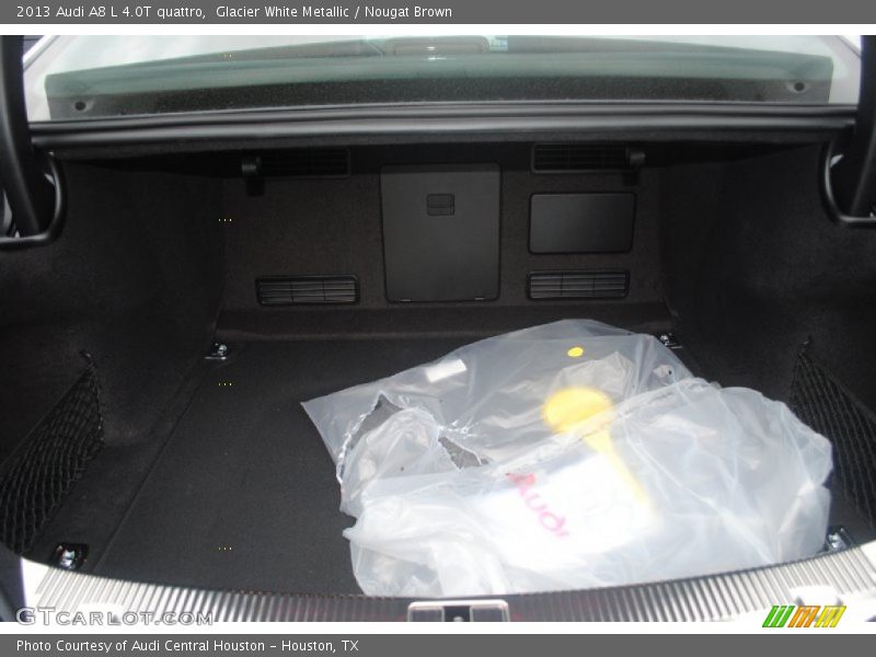 Glacier White Metallic / Nougat Brown 2013 Audi A8 L 4.0T quattro