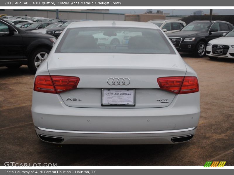 Glacier White Metallic / Nougat Brown 2013 Audi A8 L 4.0T quattro