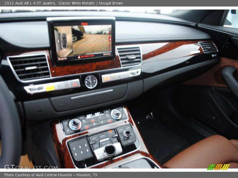 Glacier White Metallic / Nougat Brown 2013 Audi A8 L 4.0T quattro