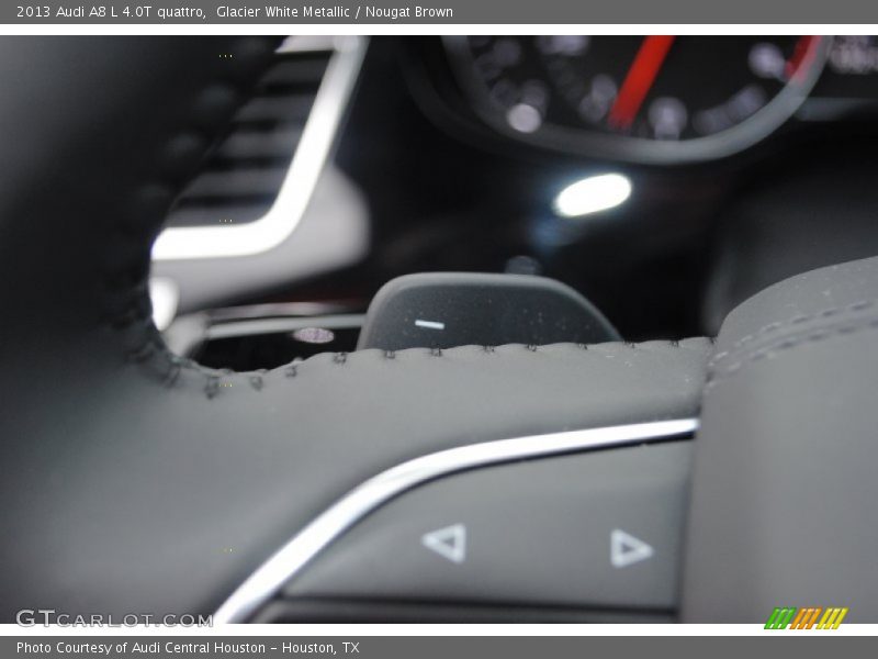 Glacier White Metallic / Nougat Brown 2013 Audi A8 L 4.0T quattro